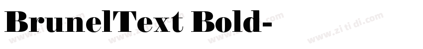 BrunelText Bold字体转换